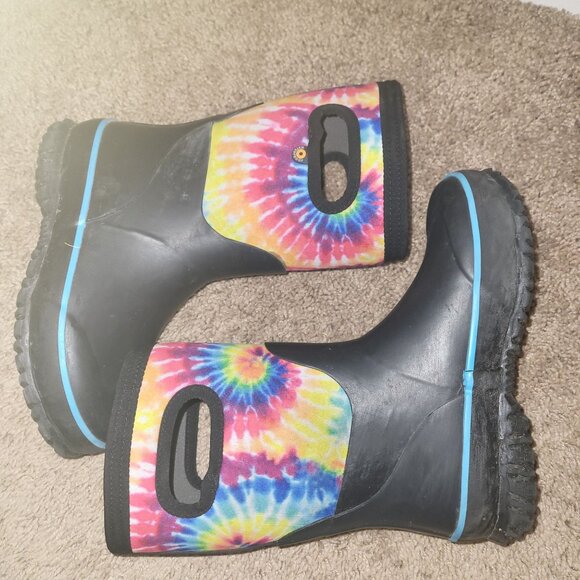 BOGS Youth Grasp Tie Dye Snow Rain Waterproof Insulated Size 1 78858-009 - Picture 5 of 13
